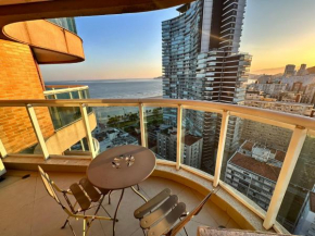 Estanconfor Santos Vista Mar AC garagem arrumação andar bem alto
